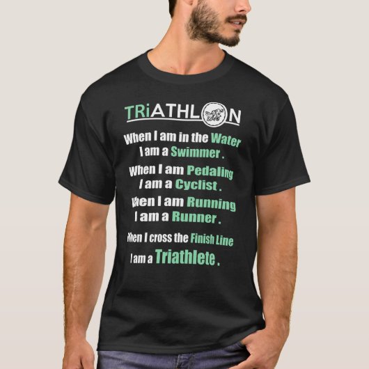 Beperkte editie Triathlon Quotes T-shirt (Voorkant)