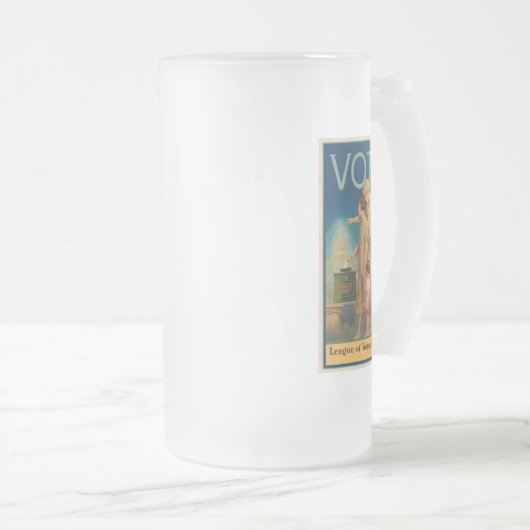 BEPERKTE EDITION Frosted Beer Stein Matglas Bierpul (Voorkant rechts)
