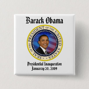 BEPERKTE EDITION Obama Inauguration COLLECTORS Vierkante Button 5,1 Cm