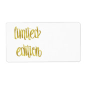Beperkte Humor van de Quote Faux Gold Foil-offerte Etiket (Voorkant)