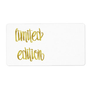 Beperkte Humor van de Quote Faux Gold Foil-offerte Etiket