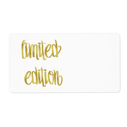 Beperkte Humor van de Quote Faux Gold Foil-offerte Etiket (Voorkant)