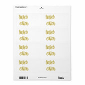 Beperkte Humor van de Quote Faux Gold Foil-offerte Etiket (Full Sheet)