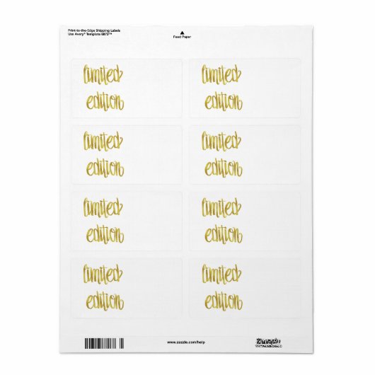 Beperkte Humor van de Quote Faux Gold Foil-offerte Etiket (Full Sheet)