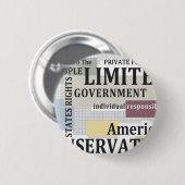 Beperkte overheid ronde button 5,7 cm (Voorkant /achterkant)