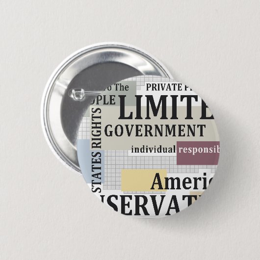 Beperkte overheid ronde button 5,7 cm (Voorkant /achterkant)