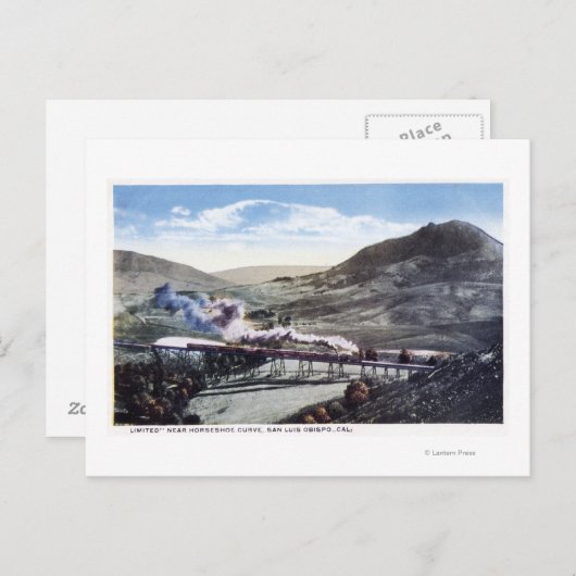 Beperkte rail, Hoefijzer curve Briefkaart (Voorkant / Achterkant)