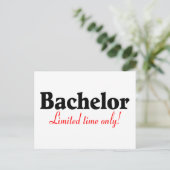 Beperkte tijd voor Bachelor Briefkaart (Staand voorkant)