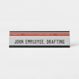 Beperkte toegang Beroepsbeoefenaar met hoog risico Bureau Naambordje