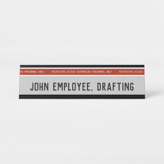 Beperkte toegang Beroepsbeoefenaar met hoog risico Bureau Naambordje (Voorkant)