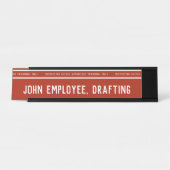 Beperkte toegang Beroepsbeoefenaar met hoog risico Bureau Naambordje (Voorkant)