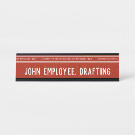 Beperkte toegang Beroepsbeoefenaar met hoog risico Bureau Naambordje