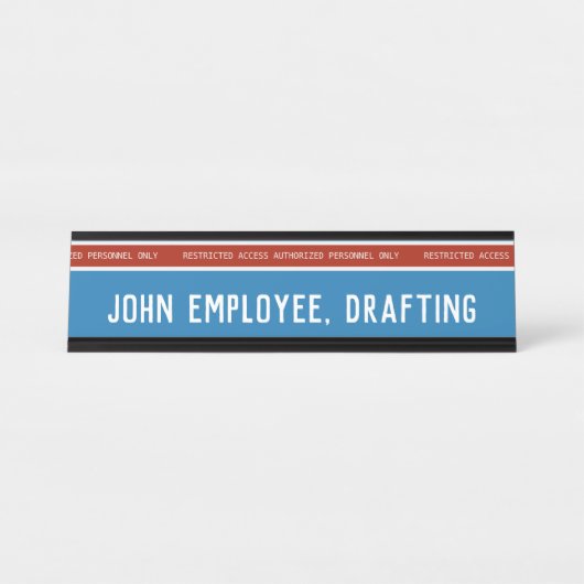 Beperkte toegang Beroepsbeoefenaar met hoog risico Bureau Naambordje (Voorkant)