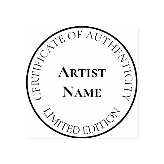 Beperkte Uitgave Art Print Authenticity Stamp Rubberstempel (Afrduk)