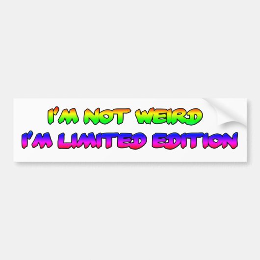 beperkte uitgave bumpersticker (Voorkant)