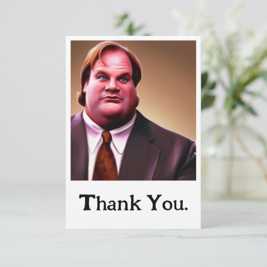 Beperkte Uitgave Chris Farley - Hartelijk dank Bedankkaart (Staand voorkant)