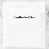 Beperkte uitgave rechthoekige sticker (Tas)