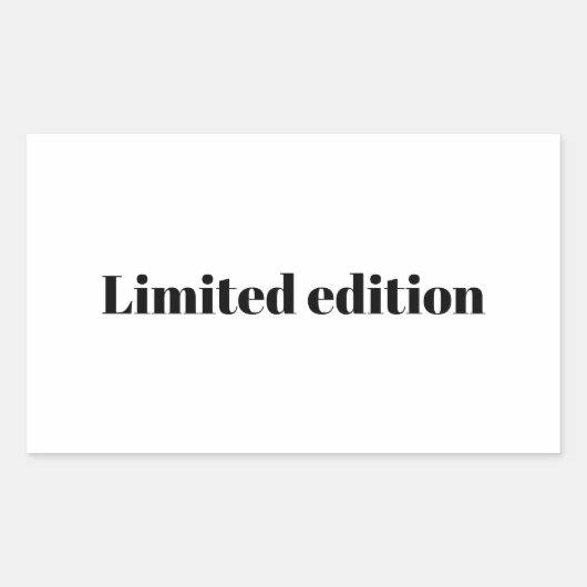 Beperkte uitgave rechthoekige sticker (Voorkant)