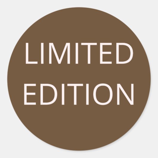 beperkte uitgave ronde sticker (Voorkant)