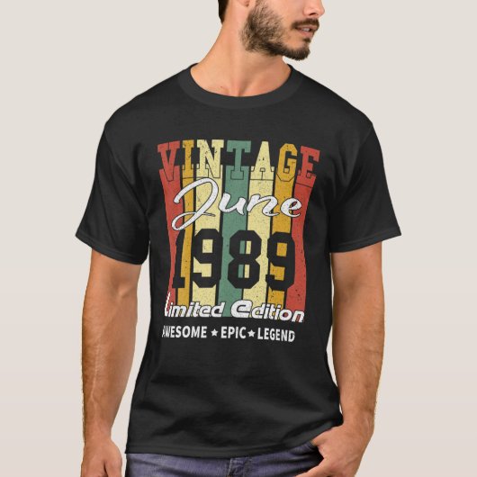  Beperkte Uitgave Verjaardag Decoratie 1 juni T-shirt (Voorkant)
