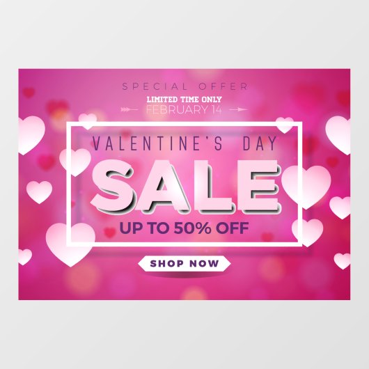 Beperkte verkooptijd Valentijnsdag - Aanbieding to Raamsticker (Vel)