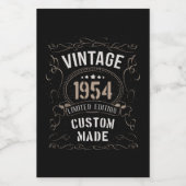 beperkte versie van 1954, aangepast voedselcontainer etiket (Enkel label)