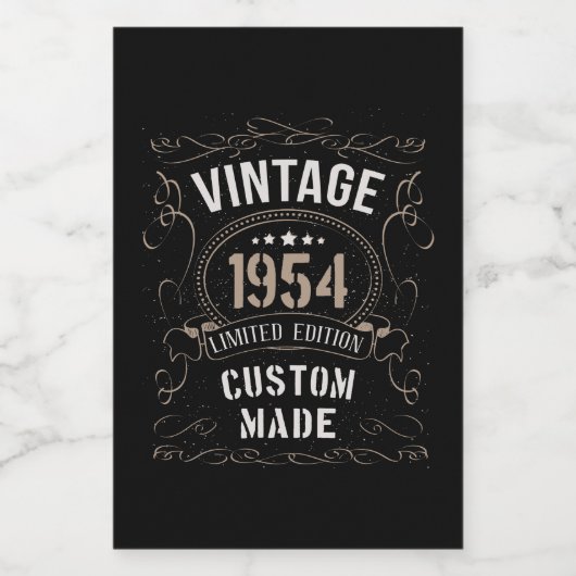 beperkte versie van 1954, aangepast voedselcontainer etiket (Enkel label)