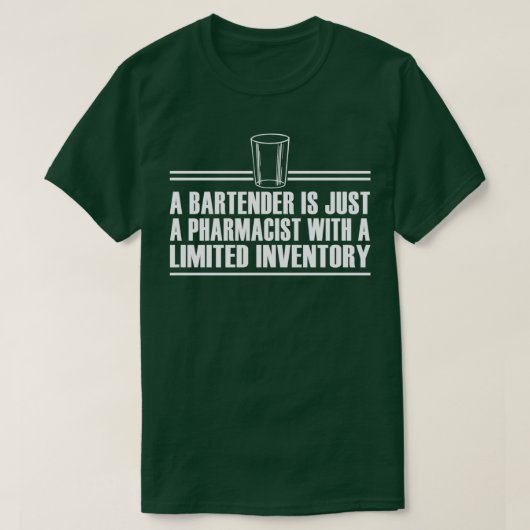 beperkte voorraad barman t-shirt (Design voorkant)