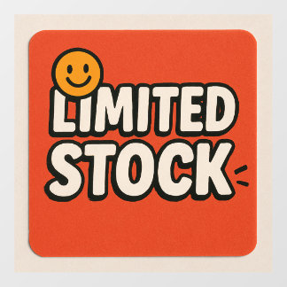 Beperkte voorraad - Grijp het SNEL! Raamsticker