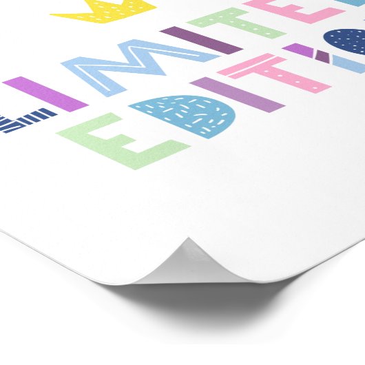 Beperkte Word Art-expressie Poster (Hoek)