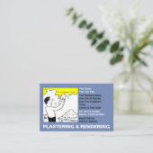 Bepleisteren & Renderen Cartoon Visitekaartje (Staand voorkant)