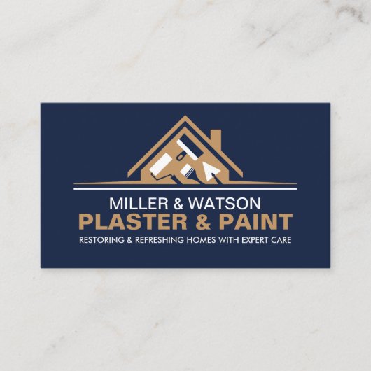 Bepleisterings- en schilderdiensten visitekaartje (Voorkant)