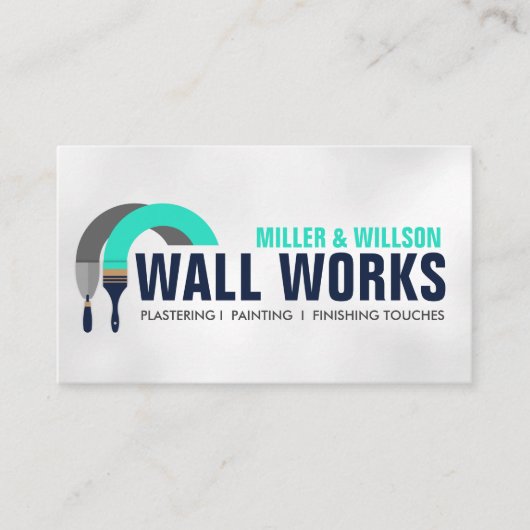 Bepleisterings- en schilderdiensten visitekaartje (Voorkant)