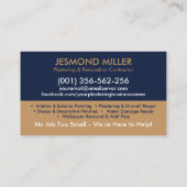 Bepleisterings- en schilderdiensten visitekaartje (Achterkant)