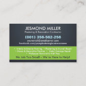 Bepleisterings- en schilderdiensten visitekaartje (Achterkant)