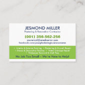 Bepleisterings- en schilderdiensten visitekaartje (Achterkant)