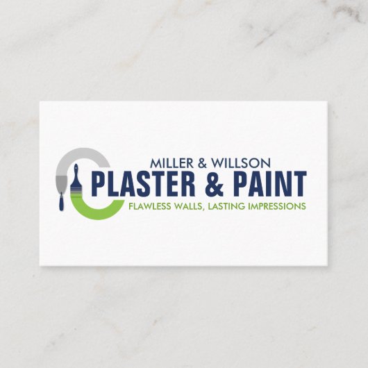 Bepleisterings- en schilderdiensten visitekaartje (Voorkant)