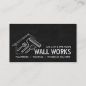 Bepleisterings- en schilderdiensten visitekaartje (Voorkant)