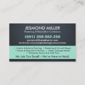 Bepleisterings- en schilderdiensten visitekaartje (Achterkant)