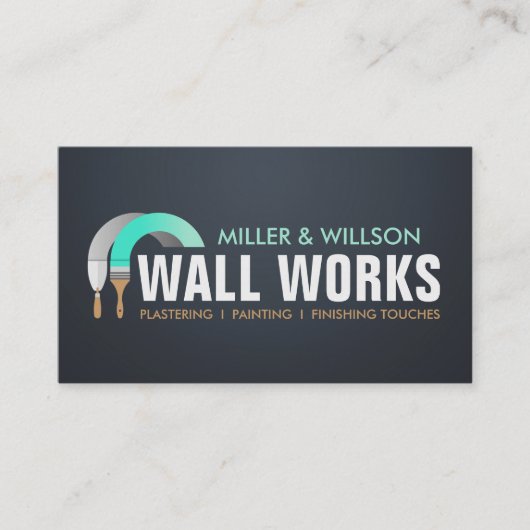 Bepleisterings- en schilderdiensten visitekaartje (Voorkant)