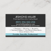 Bepleisteringsdiensten Visitekaartje (Achterkant)