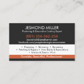 Bepleisteringsdiensten Visitekaartje (Achterkant)