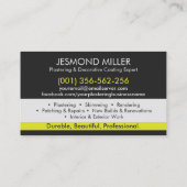 Bepleisteringsdiensten Visitekaartje (Achterkant)