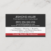 Bepleisteringsdiensten Visitekaartje (Achterkant)