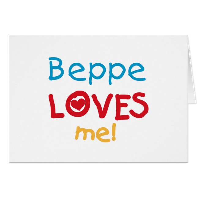 Beppe Loves Me T-shirts en geschenken (Voorkant Horizontaal)