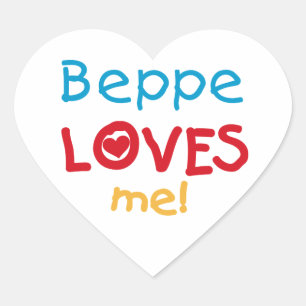 Beppe Loves Me T-shirts en geschenken Hart Sticker