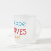 Beppe Loves Me T-shirts en geschenken Matglas Koffiemok (Voorkant rechts)