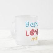 Beppe Loves Me T-shirts en geschenken Matglas Koffiemok (Voorkant links)