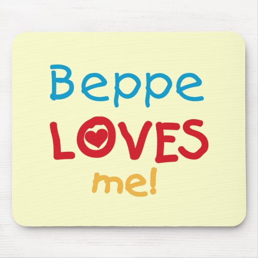 Beppe Loves Me T-shirts en geschenken Muismat (Voorkant)