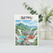 Beppu ansichtkaart briefkaart (Staand voorkant)